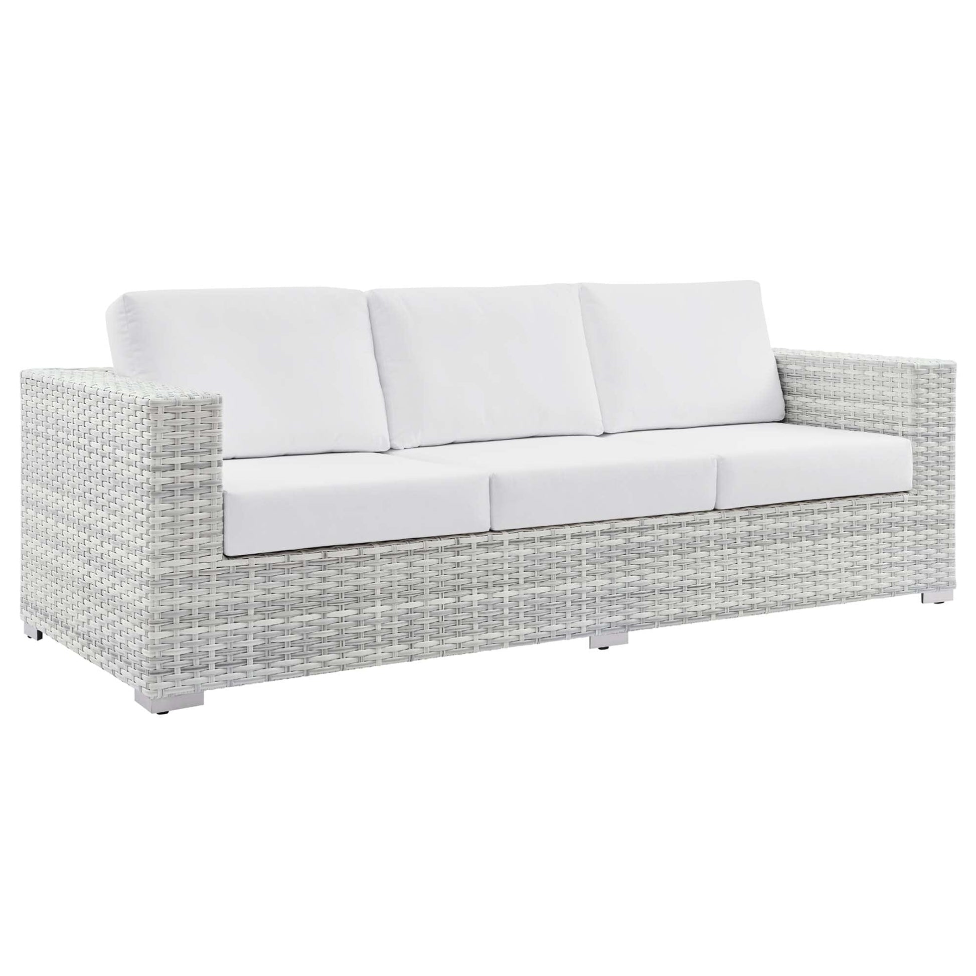 Convene Outdoor Patio Sofa in Light Gray White by Modway (EEI-4305) Sofa Modway 