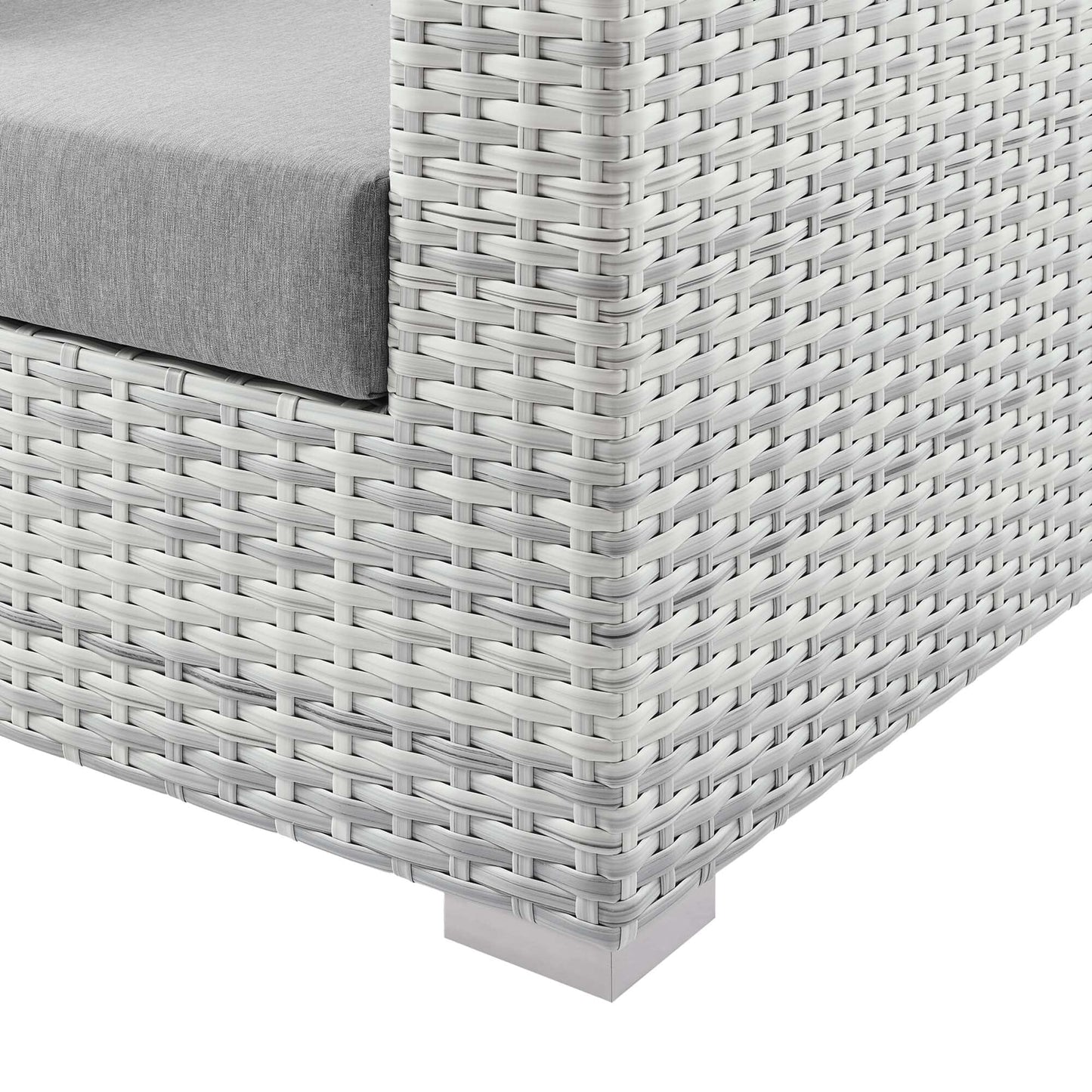 Convene Outdoor Patio Wicker Rattan Armchair in Light Gray Gray by Modway Lounge Chair Modway 