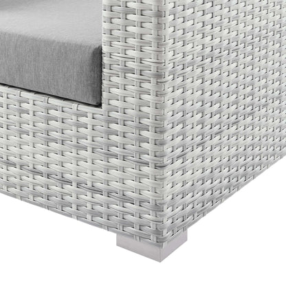 Convene Outdoor Patio Wicker Rattan Armchair in Light Gray Gray by Modway Lounge Chair Modway 