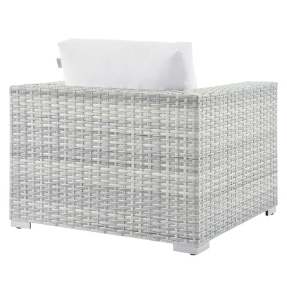 Convene Outdoor Patio Wicker Rattan Armchair (Light Gray / White) by Modway Lounge Chair Modway 