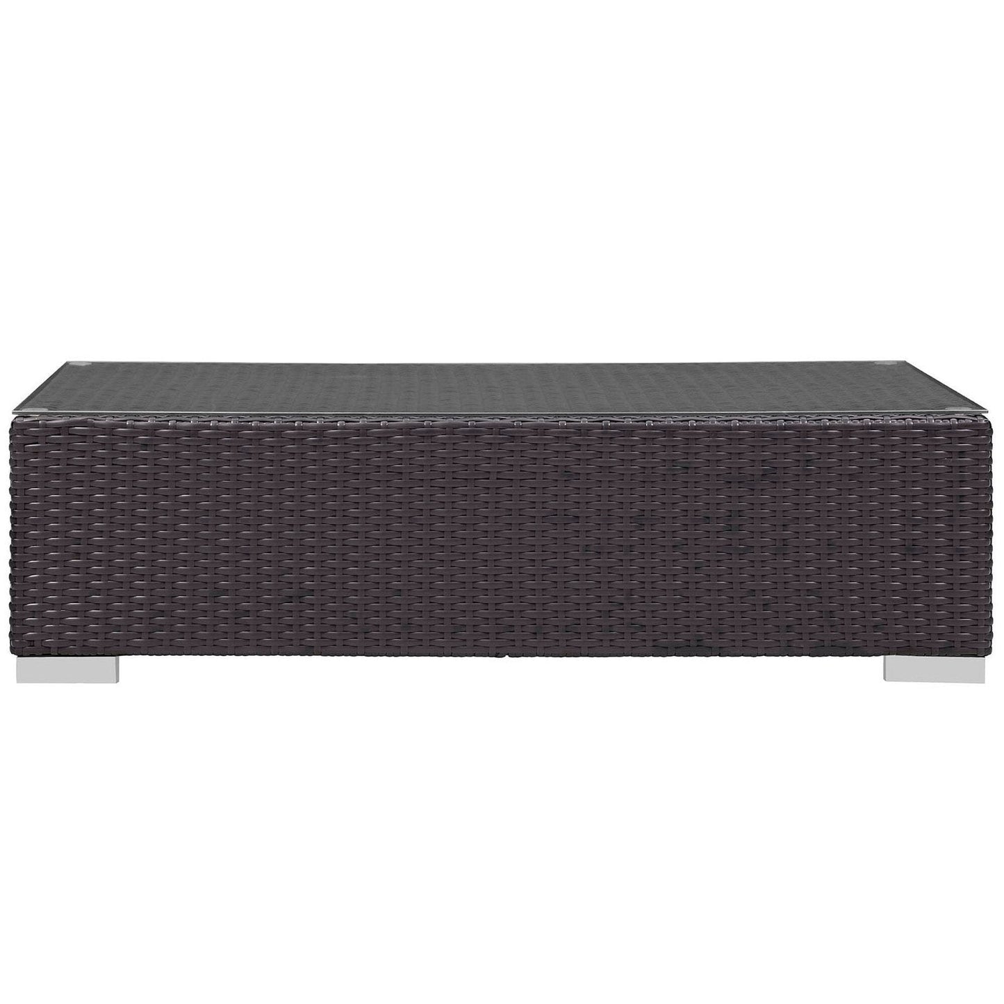 Convene Outdoor Patio Wicker Rattan Coffee Table (Espresso) by Modway Outdoor Patio Coffee Table Modway 