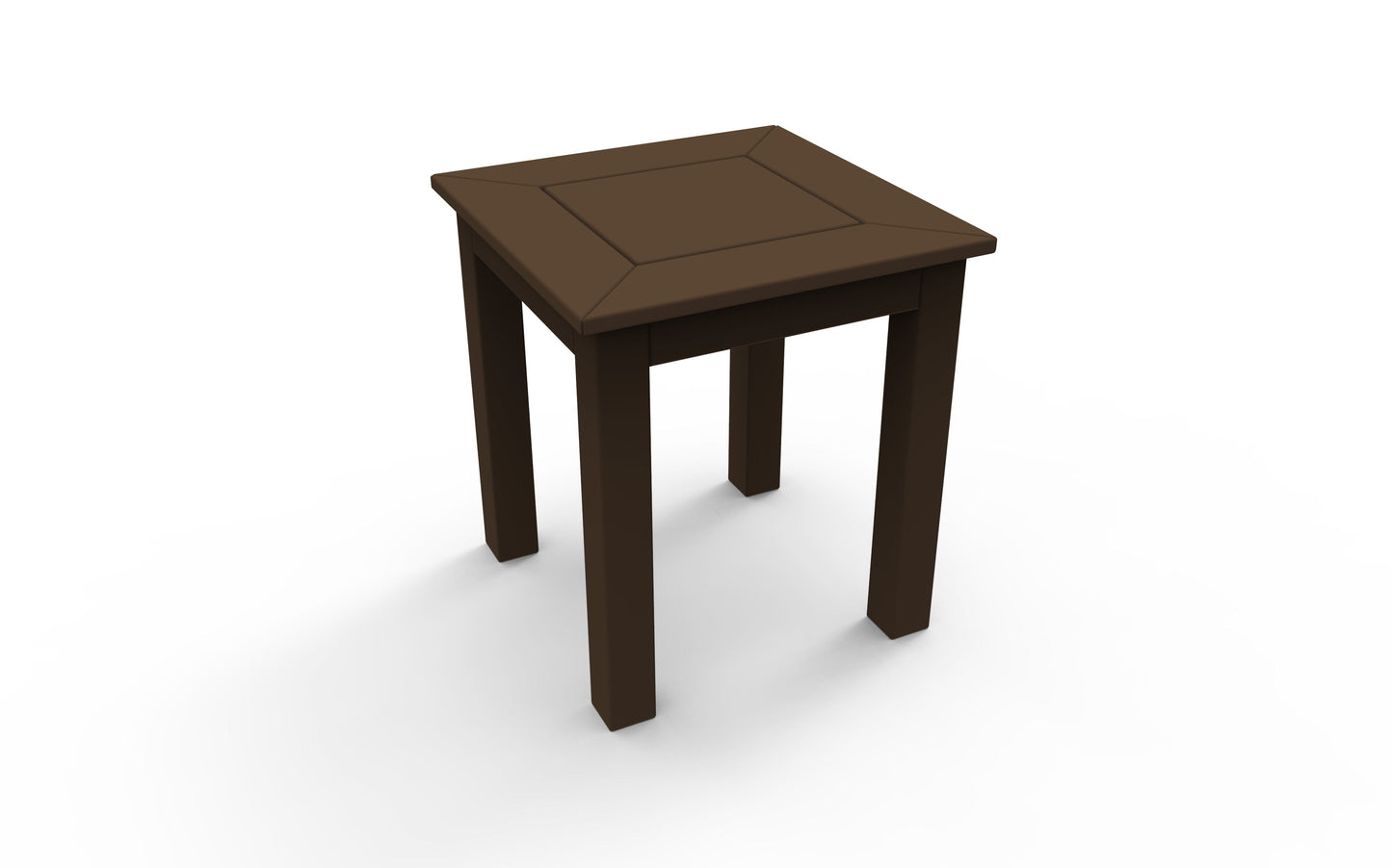 DEX 16" Square Side Table by Seaside Casual Outdoor Side Table Seaside Casual Furniture Chestnut 