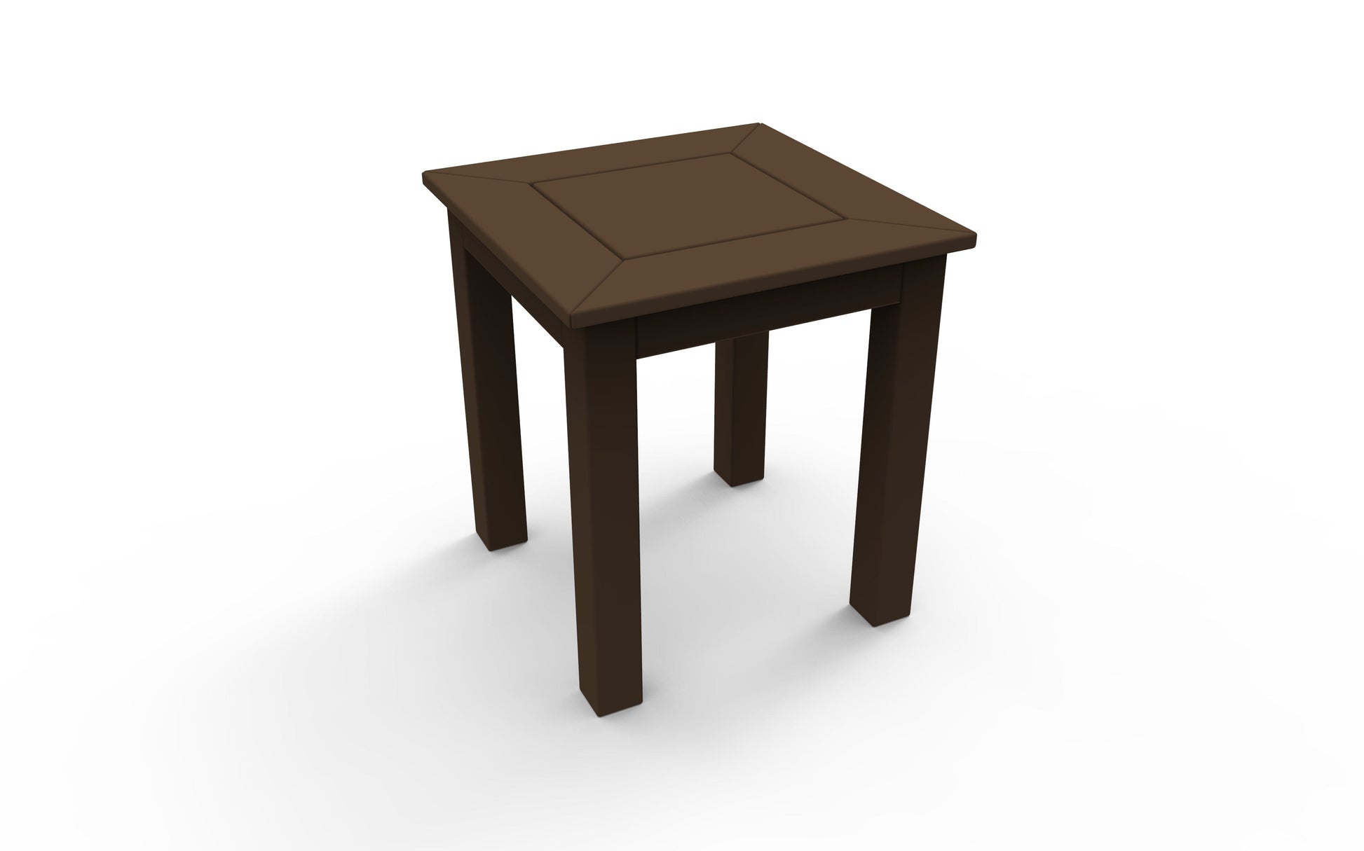 DEX 16" Square Side Table by Seaside Casual Outdoor Side Table Seaside Casual Furniture Chestnut 
