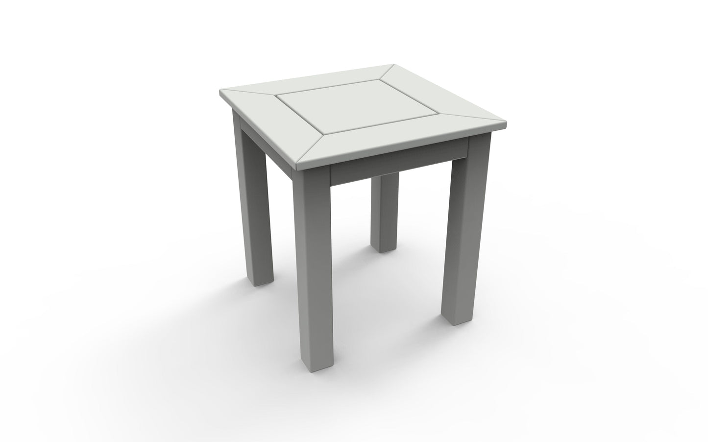 DEX 16" Square Side Table by Seaside Casual Outdoor Side Table Seaside Casual Furniture Gray 