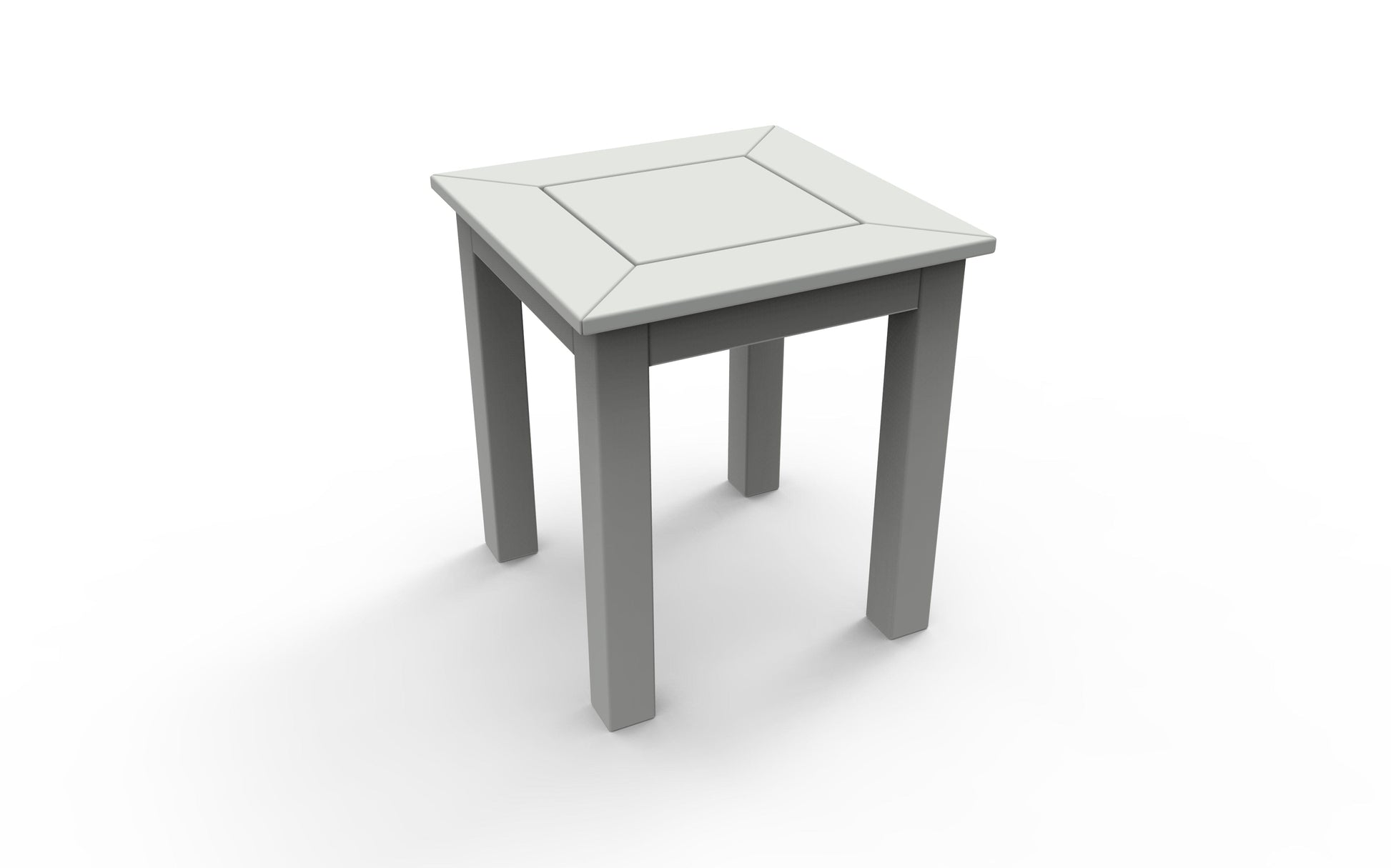 DEX 16" Square Side Table by Seaside Casual Outdoor Side Table Seaside Casual Furniture Gray 