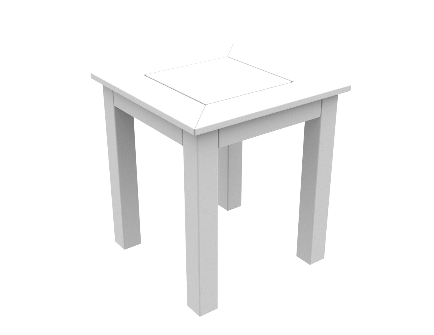 DEX 16" Square Side Table by Seaside Casual Outdoor Side Table Seaside Casual Furniture Heathered-Smoke 
