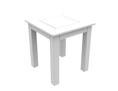 DEX 16" Square Side Table by Seaside Casual Outdoor Side Table Seaside Casual Furniture Heathered-Stone 