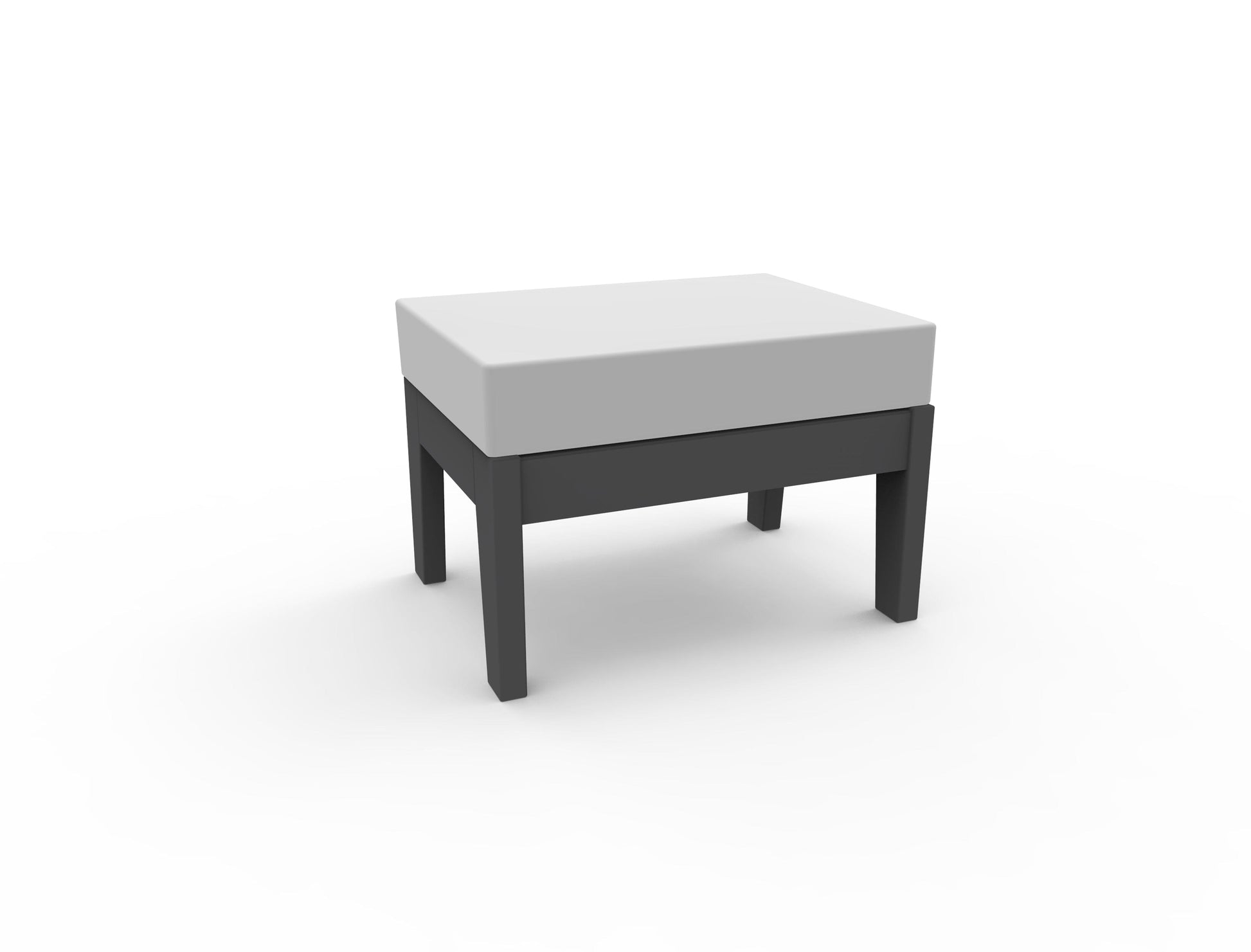 DEX 26" Ottoman (Cushion Included) by Seaside Casual Outdoor Ottoman Seaside Casual Furniture Charcoal 