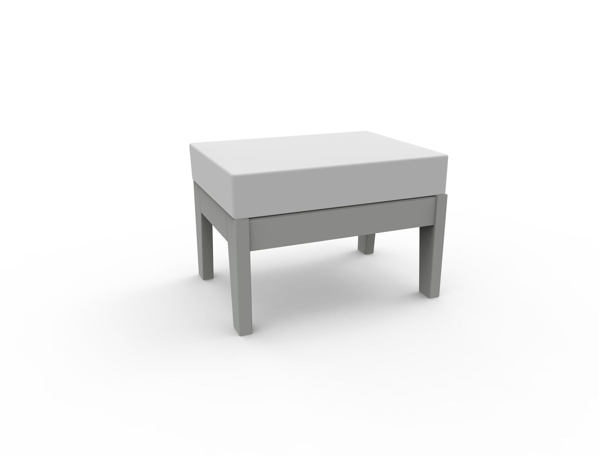 DEX 26" Ottoman (Cushion Included) by Seaside Casual Outdoor Ottoman Seaside Casual Furniture Gray 