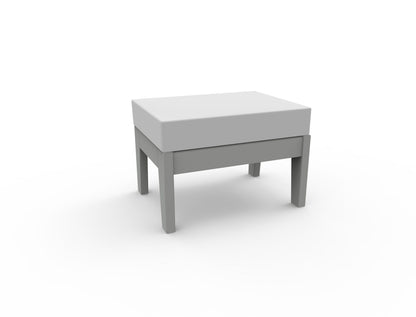 DEX 26" Ottoman (Cushion Included) by Seaside Casual Outdoor Ottoman Seaside Casual Furniture Gray 