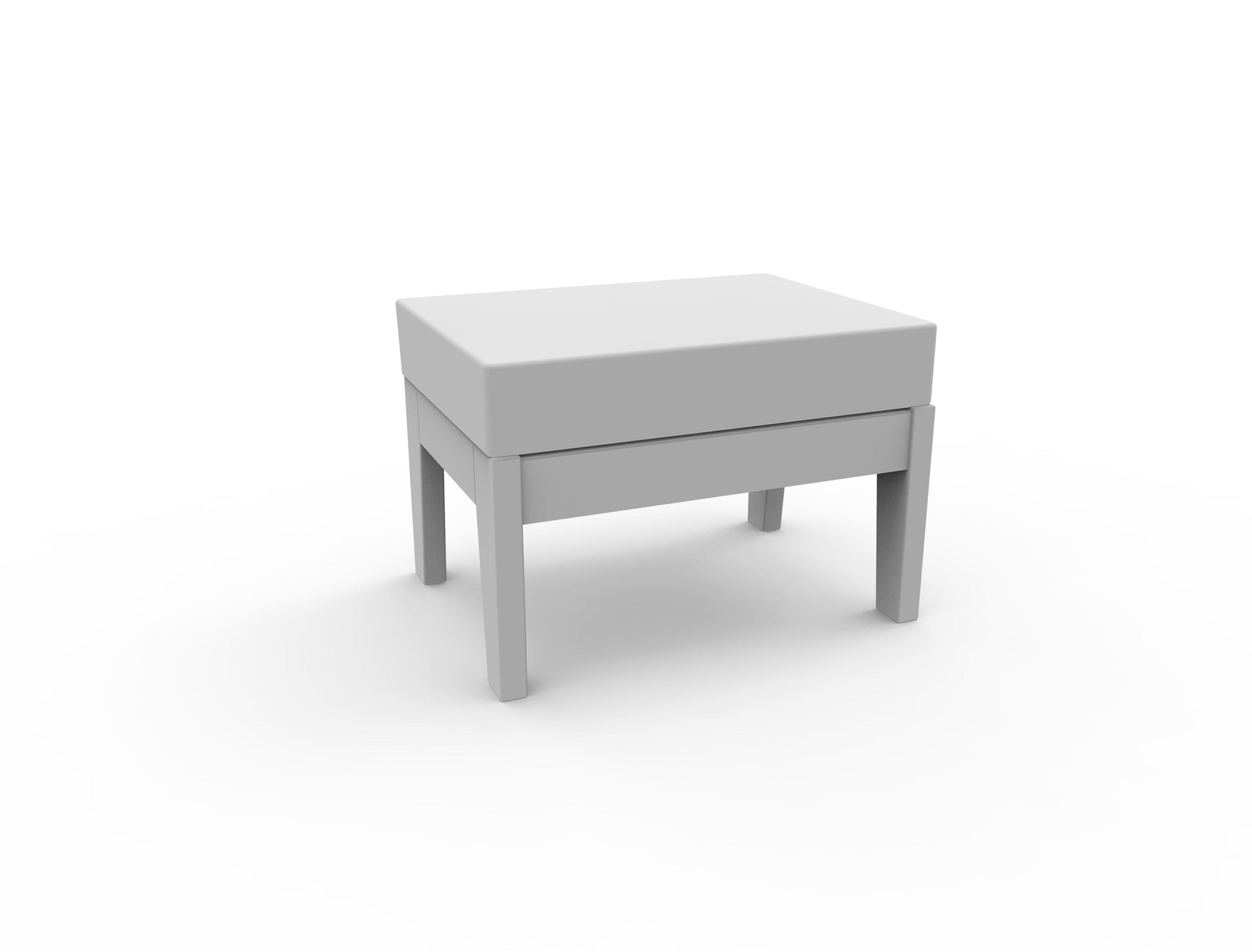 DEX 26" Ottoman (Cushion Included) by Seaside Casual Outdoor Ottoman Seaside Casual Furniture White 