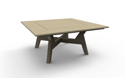 DEX 36" Square Chat Table by Seaside Casual Outdoor Chat Table Seaside Casual Furniture Natural 