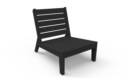 DEX Modular Armless Lounge Chair (Cushions Included) by Seaside Casual Outdoor Modular Seating Seaside Casual Furniture Black 
