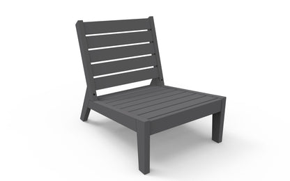 DEX Modular Armless Lounge Chair (Cushions Included) by Seaside Casual Outdoor Modular Seating Seaside Casual Furniture Charcoal 