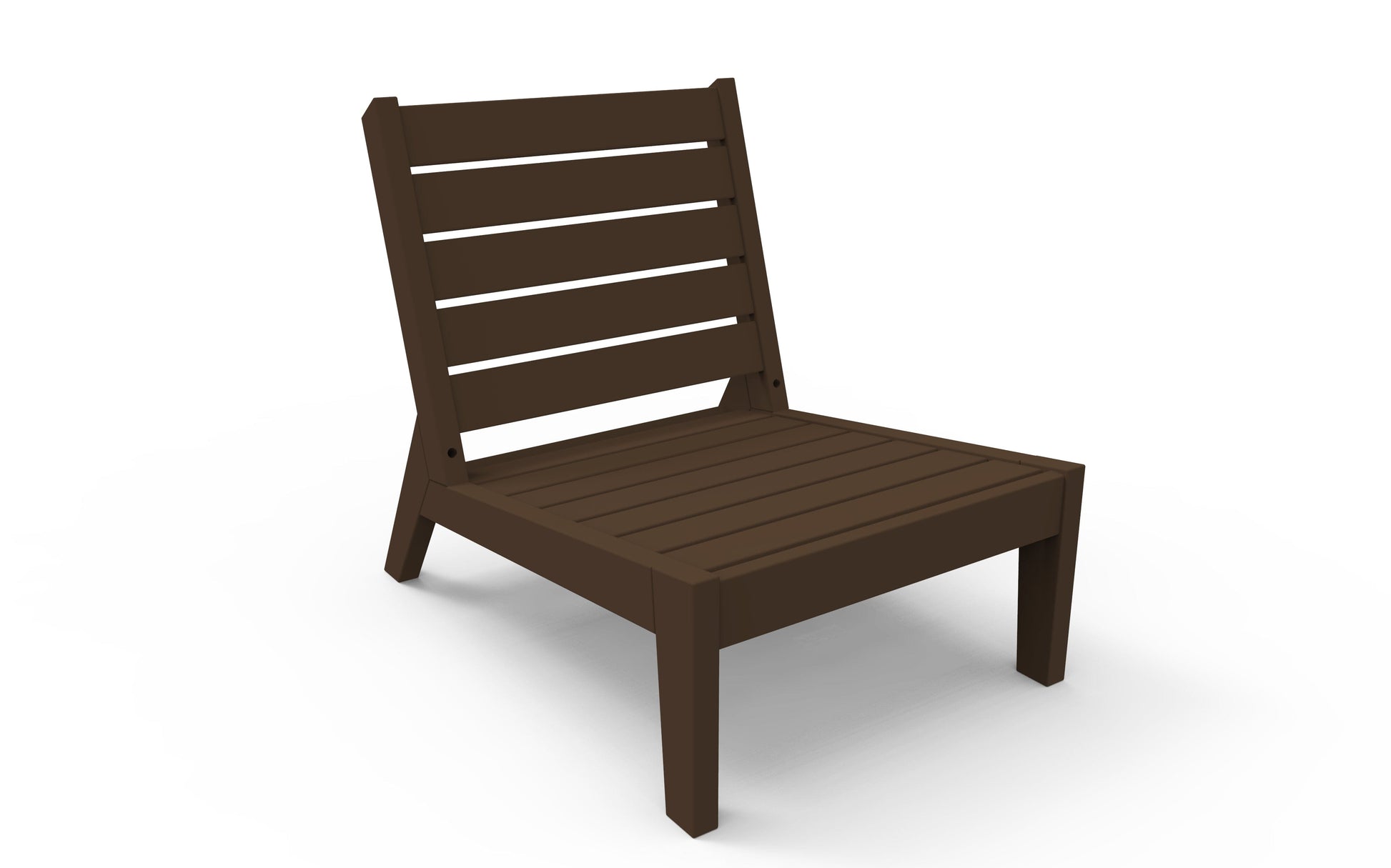 DEX Modular Armless Lounge Chair (Cushions Included) by Seaside Casual Outdoor Modular Seating Seaside Casual Furniture Chestnut 