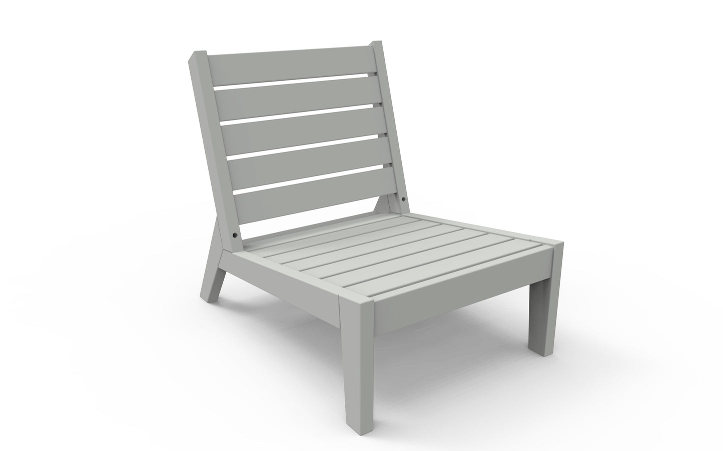 DEX Modular Armless Lounge Chair (Cushions Included) by Seaside Casual Outdoor Modular Seating Seaside Casual Furniture Gray 