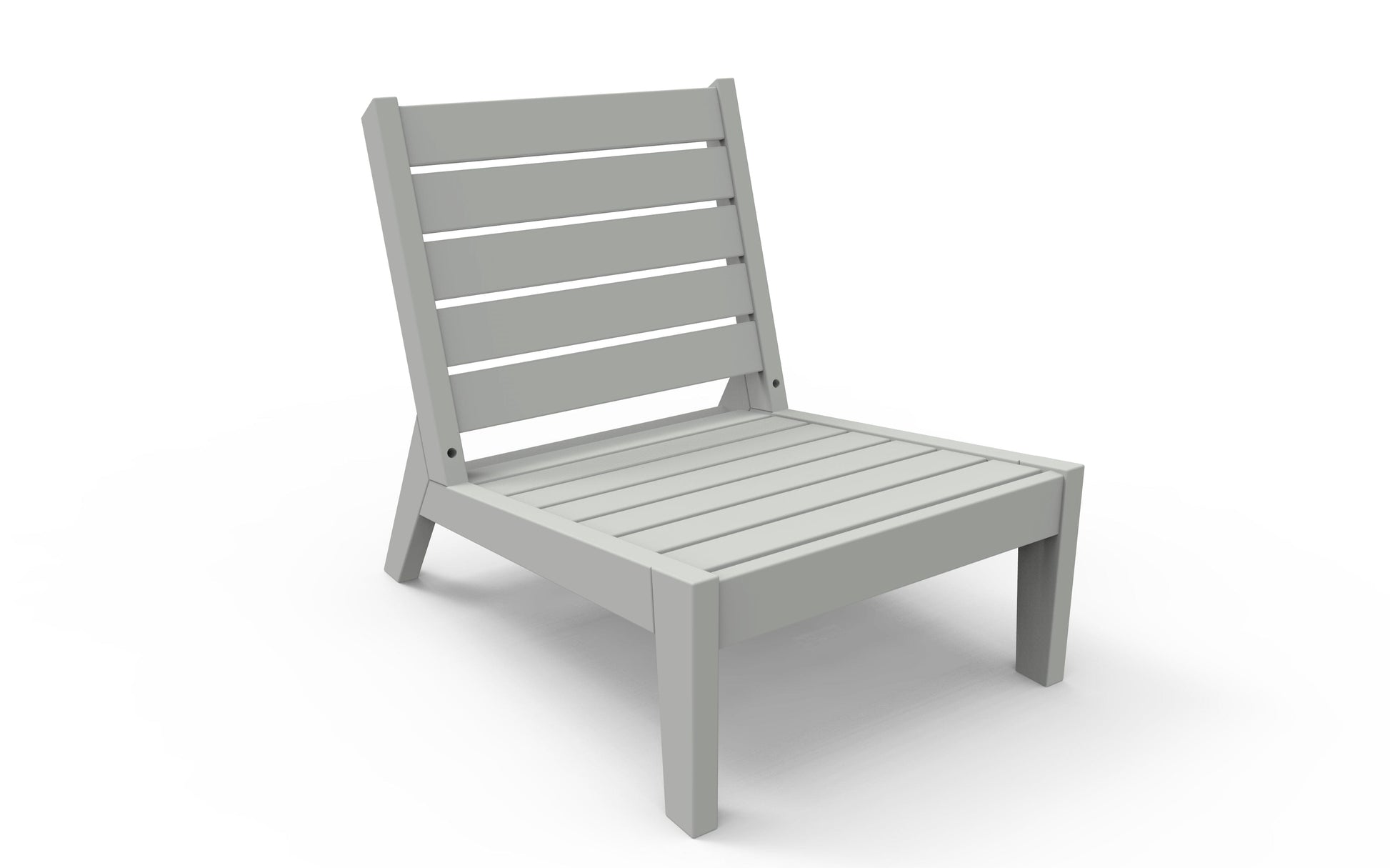 DEX Modular Armless Lounge Chair (Cushions Included) by Seaside Casual Outdoor Modular Seating Seaside Casual Furniture Gray 