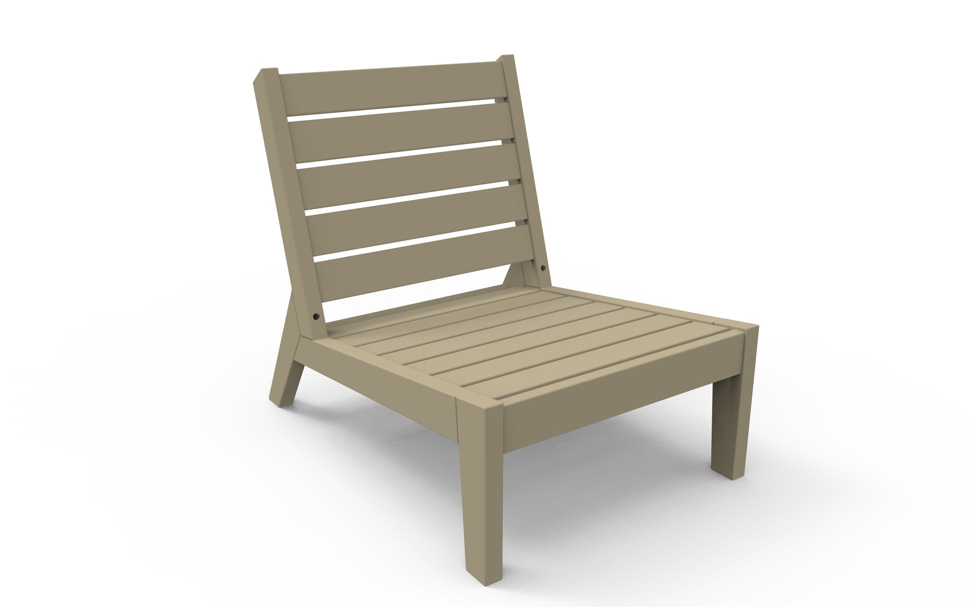 DEX Modular Armless Lounge Chair (Cushions Included) by Seaside Casual Outdoor Modular Seating Seaside Casual Furniture Natural 