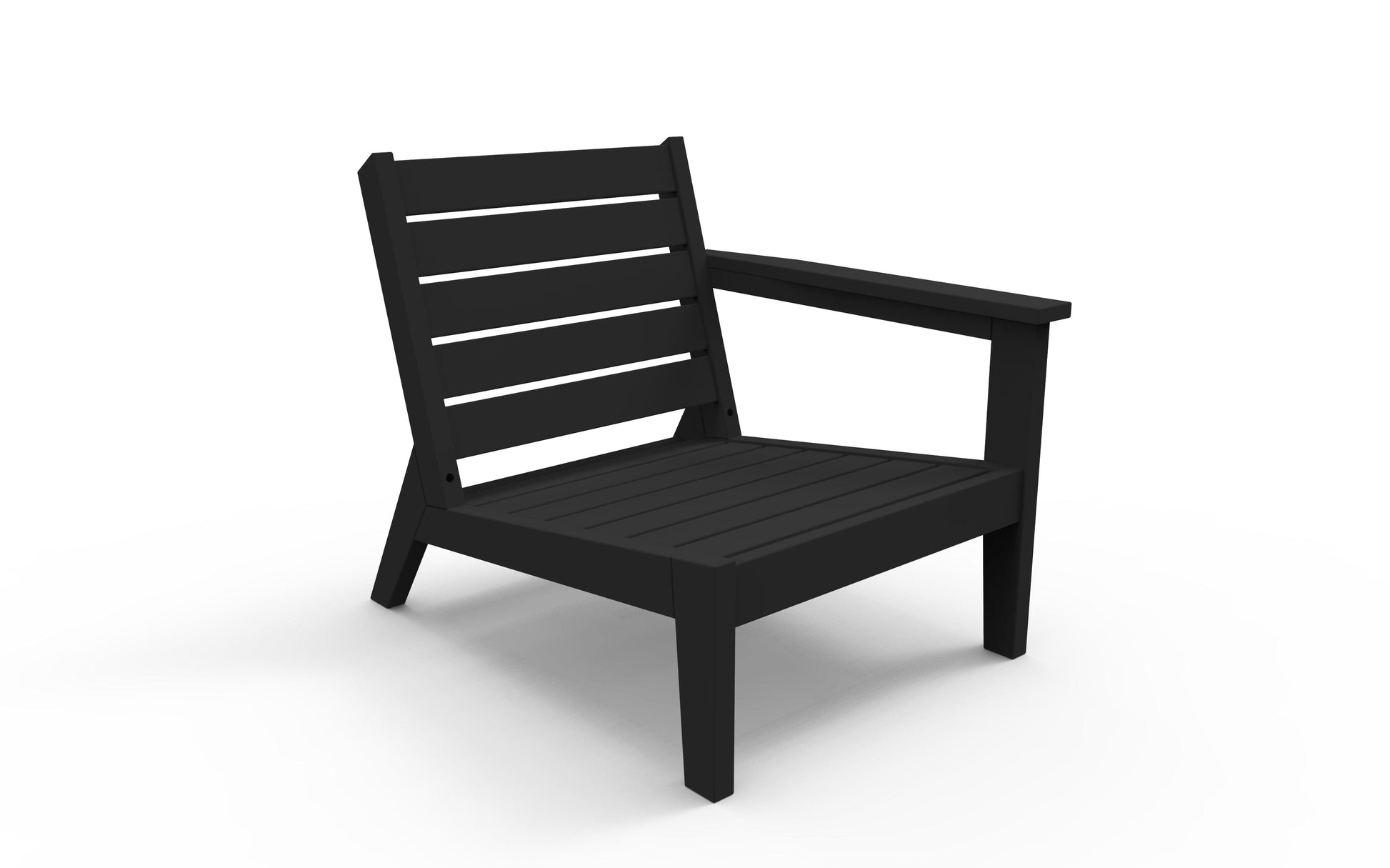 DEX Modular Lounge Chair Left (RAF) (Cushions Included) by Seaside Casual Outdoor Modular Seating Seaside Casual Furniture Black 