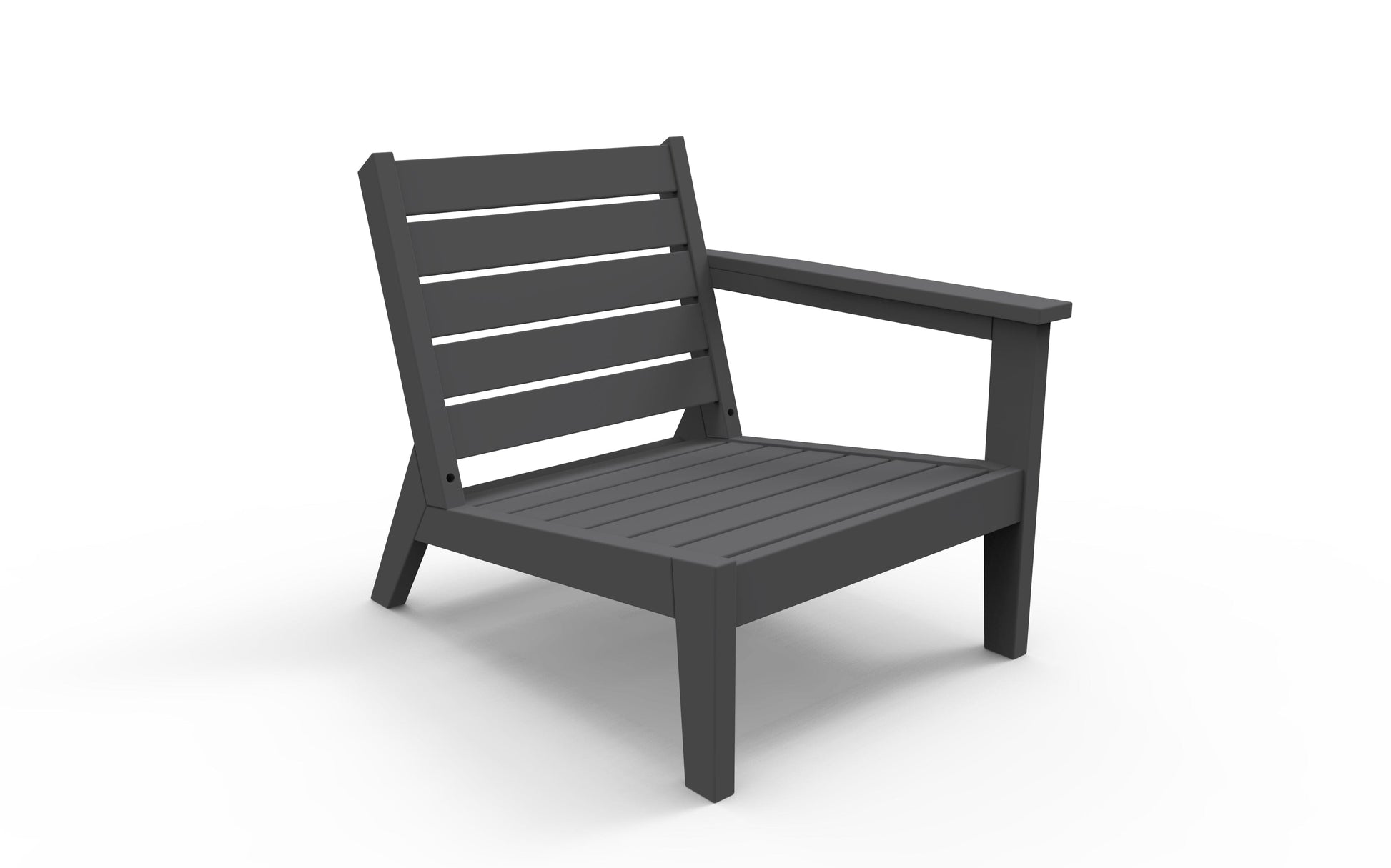 DEX Modular Lounge Chair Left (RAF) (Cushions Included) by Seaside Casual Outdoor Modular Seating Seaside Casual Furniture Charcoal 