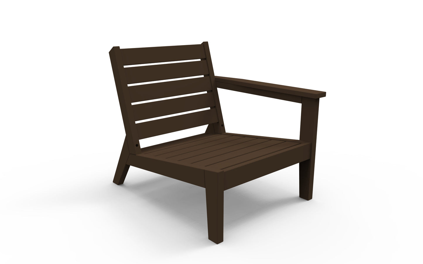 DEX Modular Lounge Chair Left (RAF) (Cushions Included) by Seaside Casual Outdoor Modular Seating Seaside Casual Furniture Chestnut 