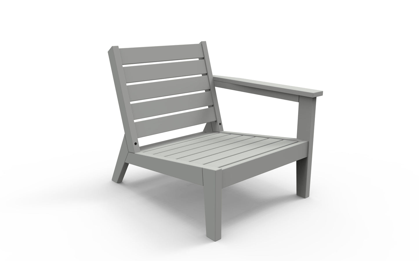 DEX Modular Lounge Chair Left (RAF) (Cushions Included) by Seaside Casual Outdoor Modular Seating Seaside Casual Furniture Gray 