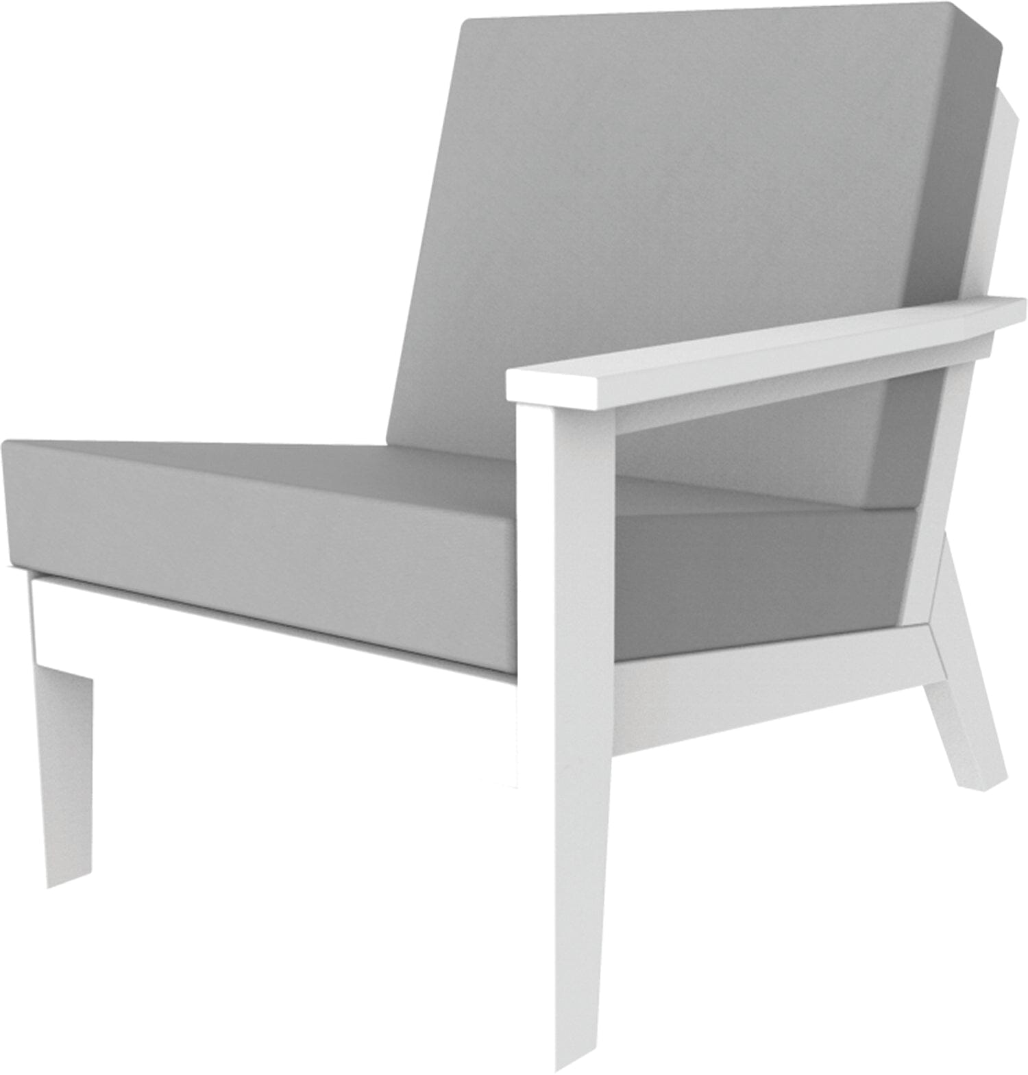 DEX Modular Lounge Chair Left (RAF) (Cushions Included) by Seaside Casual Outdoor Modular Seating Seaside Casual Furniture Heathered-Smoke 