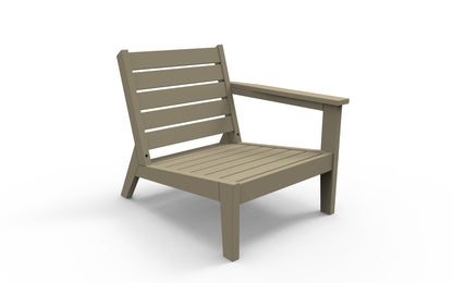 DEX Modular Lounge Chair Left (RAF) (Cushions Included) by Seaside Casual Outdoor Modular Seating Seaside Casual Furniture Natural 