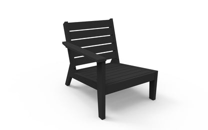 DEX Modular Lounge Chair Right (LAF) (Cushions Included) by Seaside Casual Outdoor Modular Seating Seaside Casual Furniture Black 