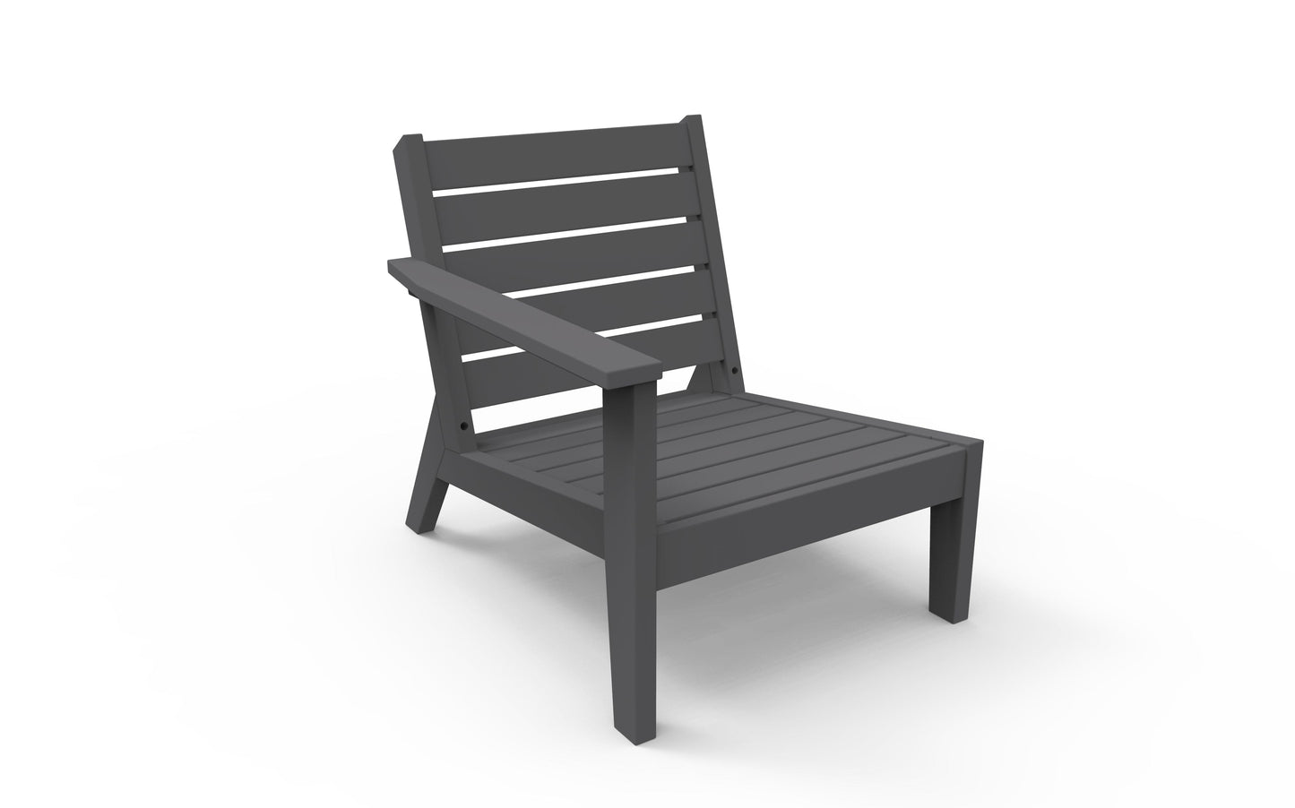 DEX Modular Lounge Chair Right (LAF) (Cushions Included) by Seaside Casual Outdoor Modular Seating Seaside Casual Furniture Charcoal 