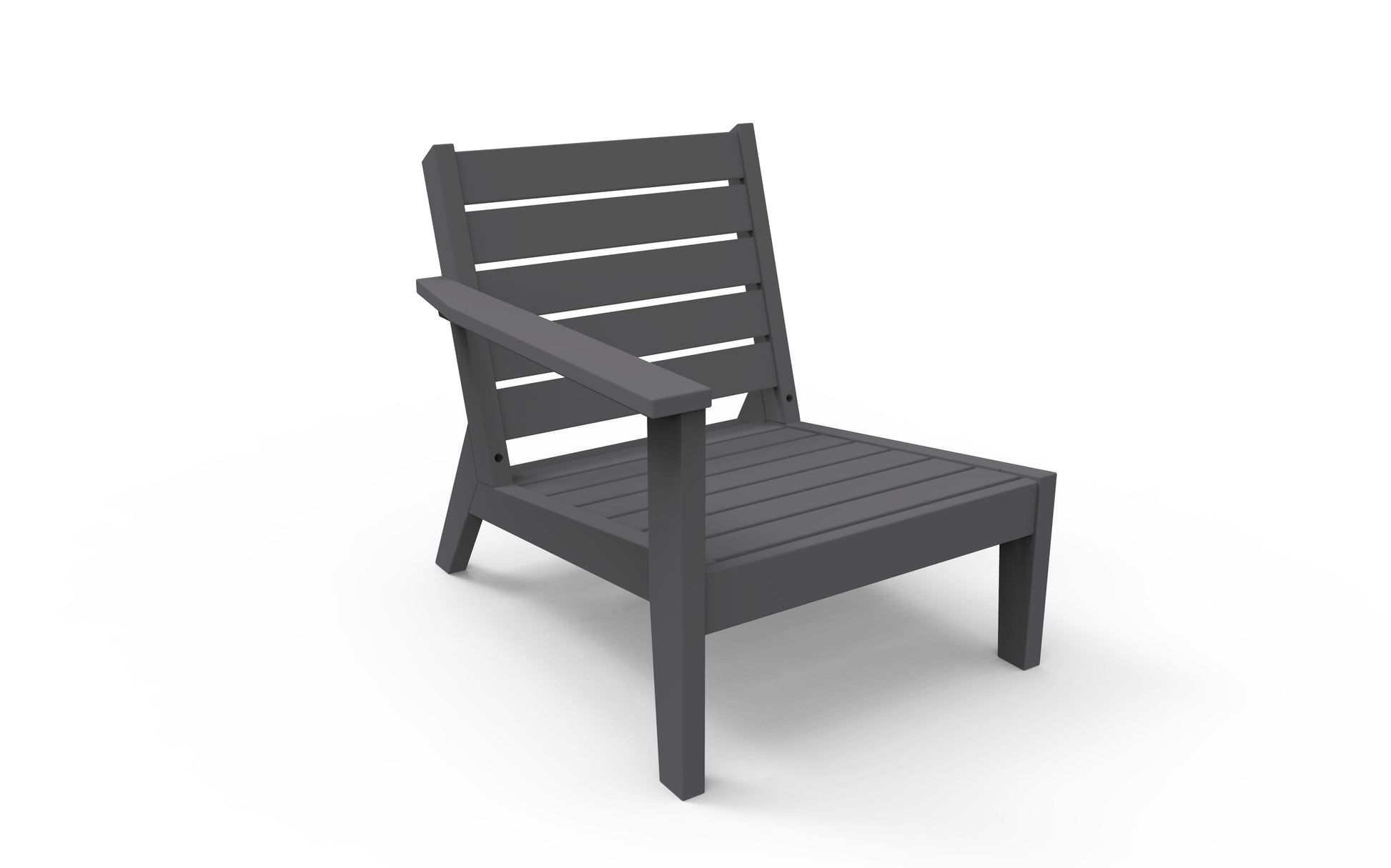 DEX Modular Lounge Chair Right (LAF) (Cushions Included) by Seaside Casual Outdoor Modular Seating Seaside Casual Furniture Charcoal 