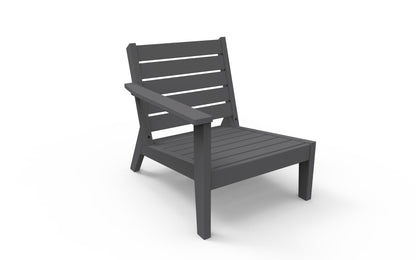 DEX Modular Lounge Chair Right (LAF) (Cushions Included) by Seaside Casual Outdoor Modular Seating Seaside Casual Furniture Charcoal 