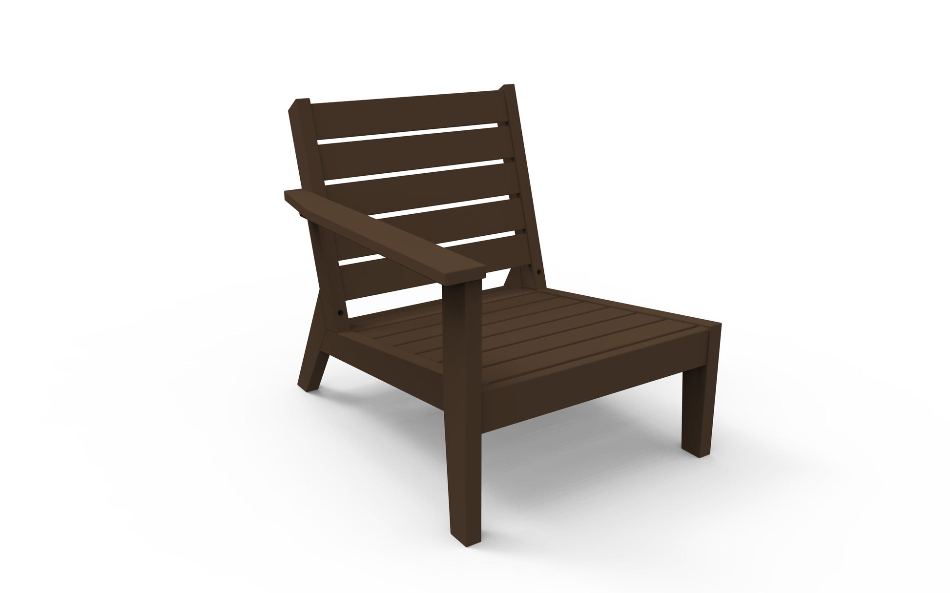 DEX Modular Lounge Chair Right (LAF) (Cushions Included) by Seaside Casual Outdoor Modular Seating Seaside Casual Furniture Chestnut 