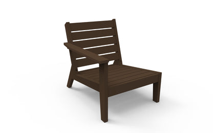 DEX Modular Lounge Chair Right (LAF) (Cushions Included) by Seaside Casual Outdoor Modular Seating Seaside Casual Furniture Chestnut 