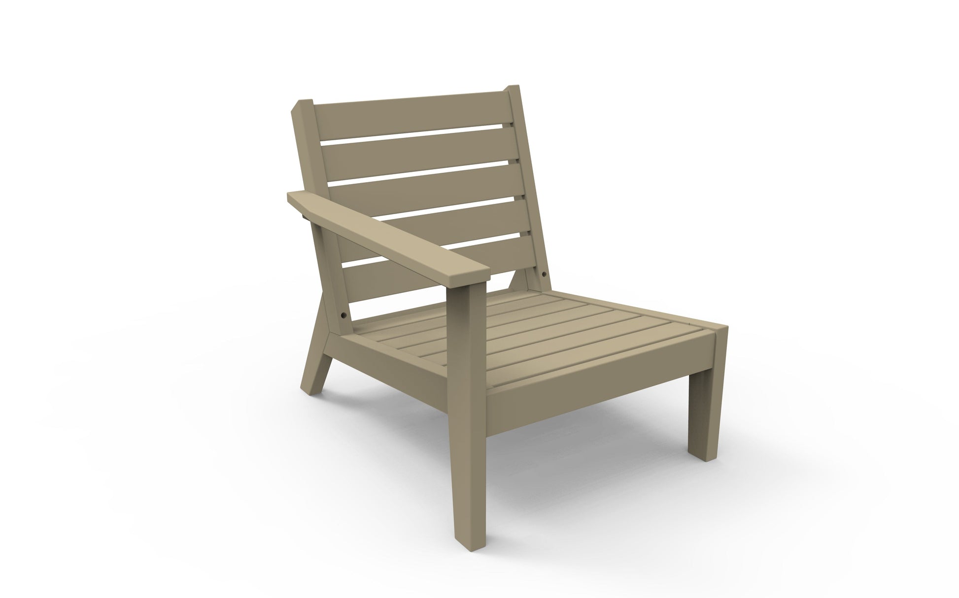 DEX Modular Lounge Chair Right (LAF) (Cushions Included) by Seaside Casual Outdoor Modular Seating Seaside Casual Furniture Natural 