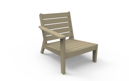 DEX Modular Lounge Chair Right (LAF) (Cushions Included) by Seaside Casual Outdoor Modular Seating Seaside Casual Furniture Natural 