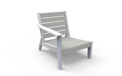 DEX Modular Lounge Chair Right (LAF) (Cushions Included) by Seaside Casual Outdoor Modular Seating Seaside Casual Furniture White 