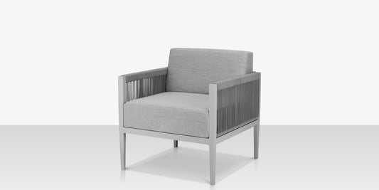 Skye Club Chair - Style 2 - Kessler Silver with Gray Durarope by DecoScape (3303-101)