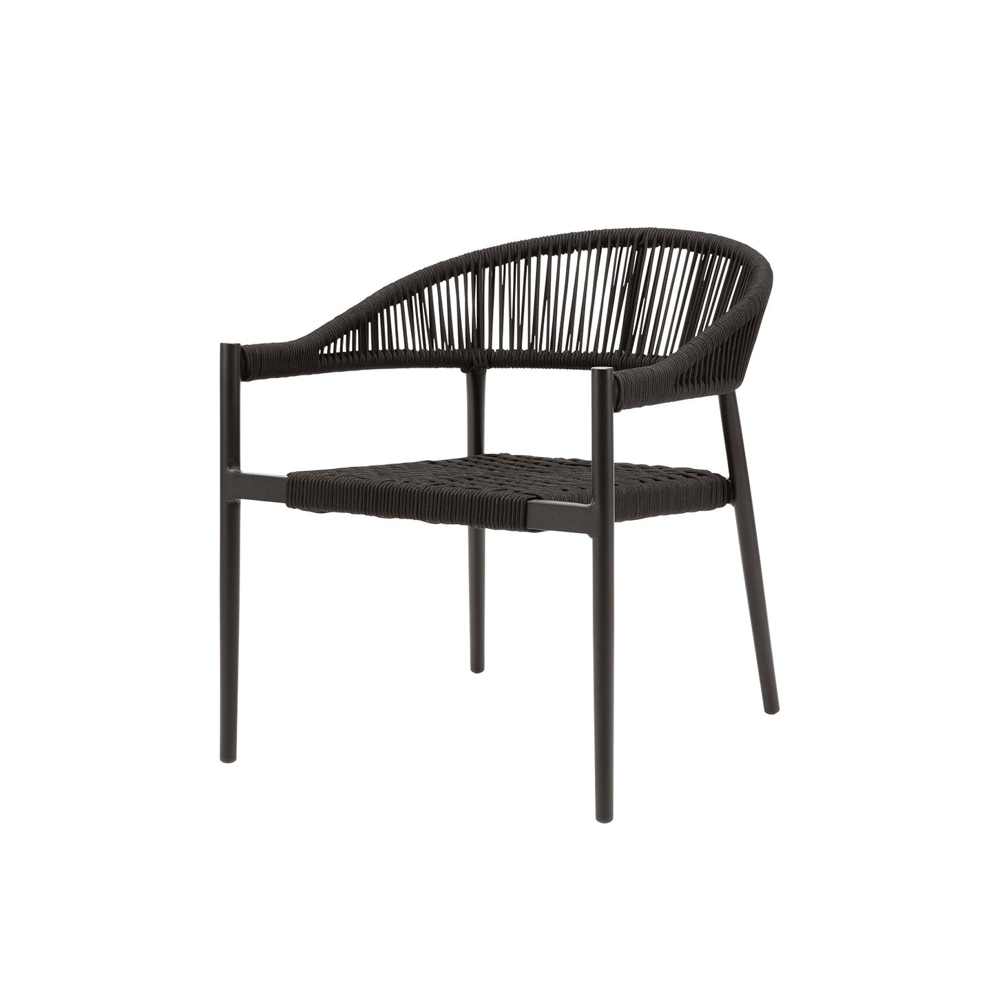 Skye Club Chair - Tex Black w Black Durarope by DecoScape (3303-101)