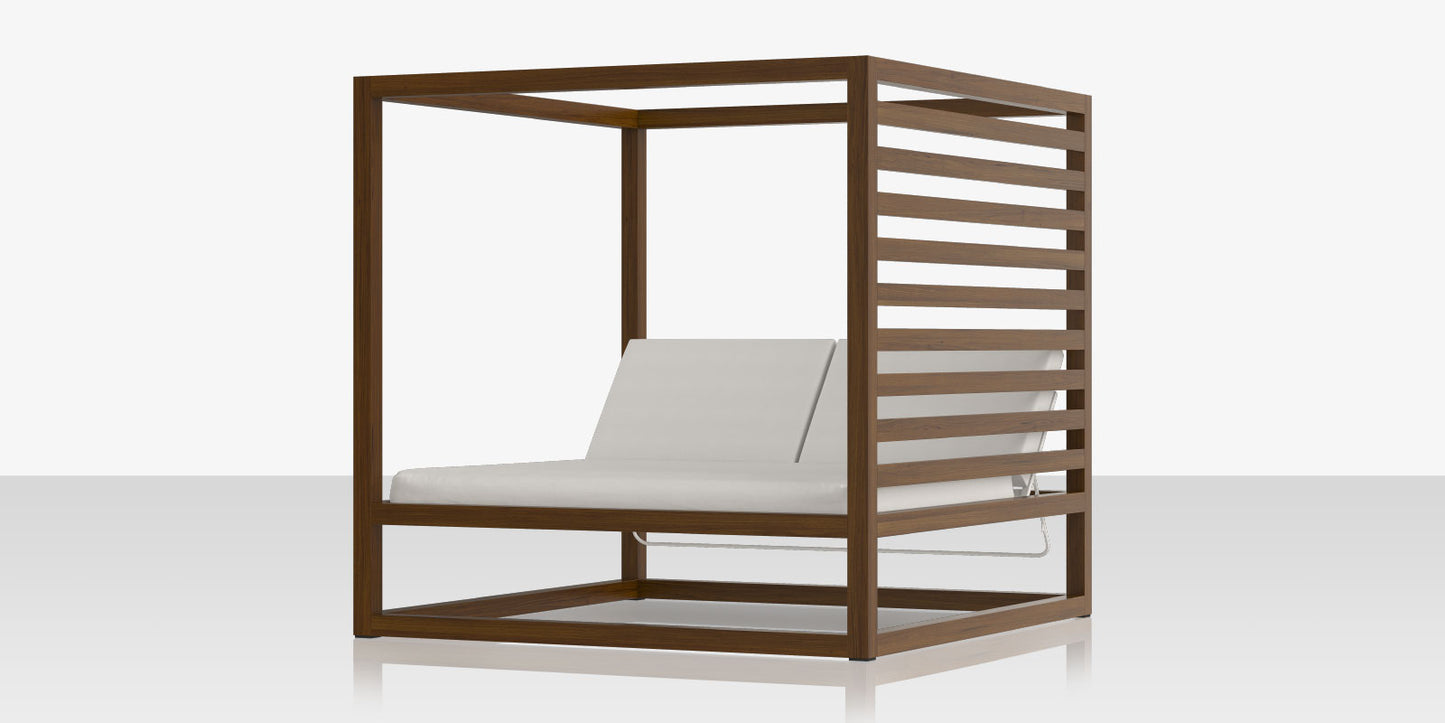 Breeze Cabana 10' Optional: Aluminum Wood Grain Slats - Right Side by DecoScape (3406-2005)