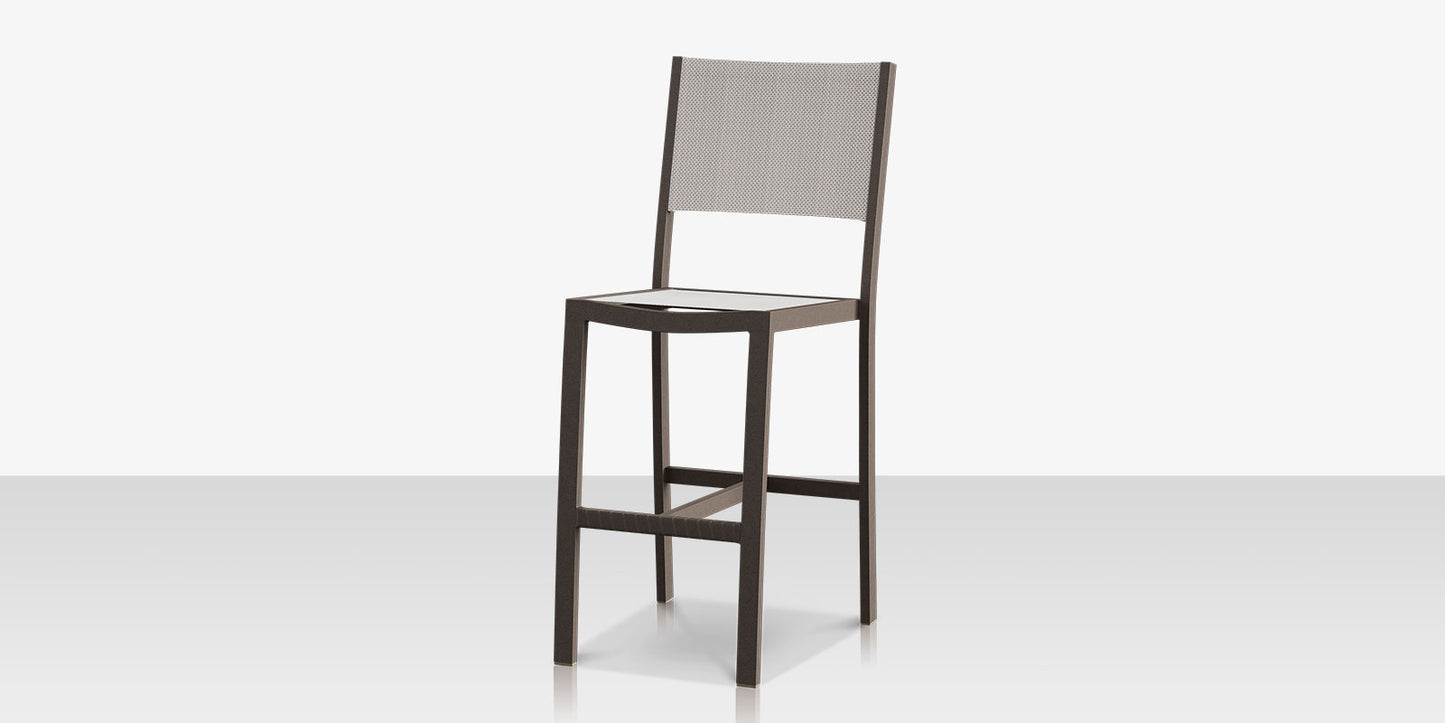 Fusion Bar Side Armless Chair - Tex Gray Frame / Cloud Duo Sling by DecoScape (3001-172)