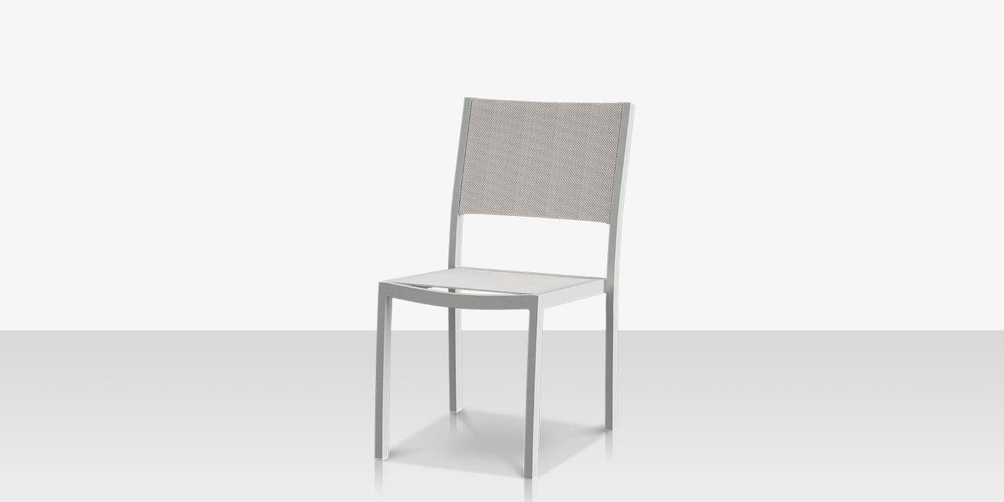 Fusion Dining Side Chair - Kessler Silver - Cloud Duo Sling by DecoScape (3001-162)