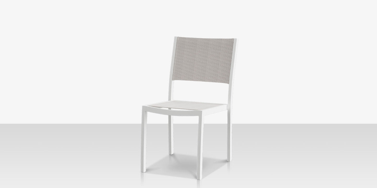 Fusion Dining Side Chair - Tex White - Cloud Duo Sling by DecoScape (3001-162)