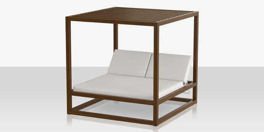 Breeze Cabana 8' Optional: Aluminum Wood Grain Slats - Top by DecoScape (3406-1001)