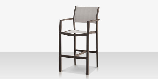 Fusion Bar Arm Chair - Tex Gray Frame / Cloud Duo Sling by DecoScape (3001-173)