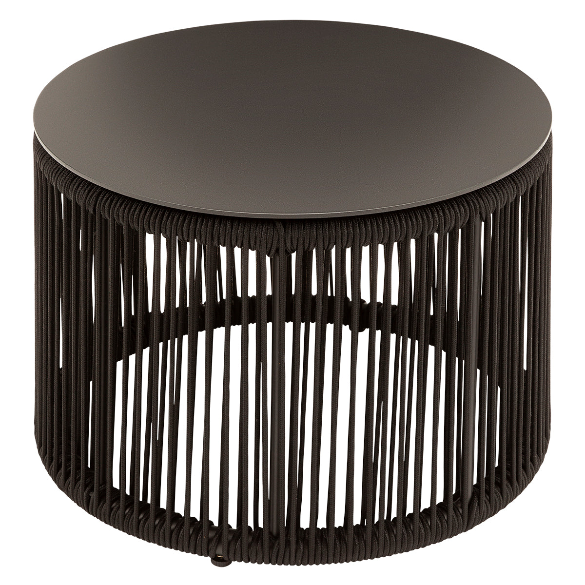 Skye Small Coffee Table (Round) - Black Rope by DecoScape (3303-320)
