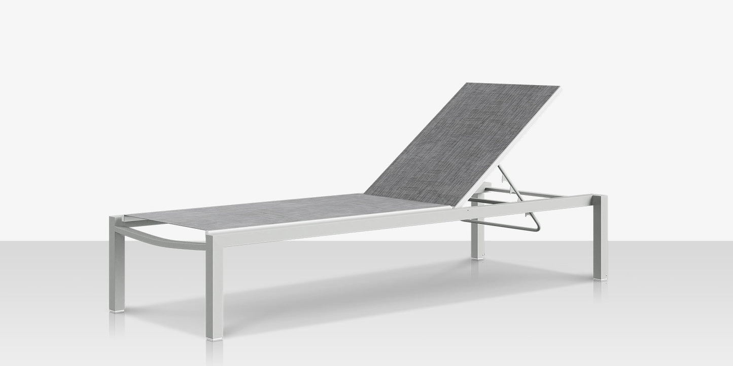 Fusion Armless Chaise - Kessler Silver - Slate Sling by DecoScape (3001-134)