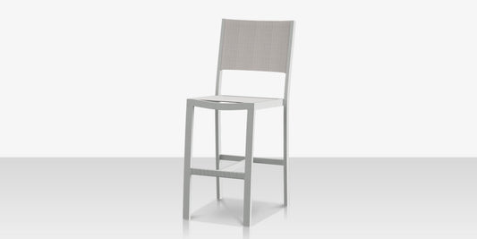 Fusion Bar Side Chair - Kessler Silver - Cloud Duo Sling by DecoScape (3001-172)
