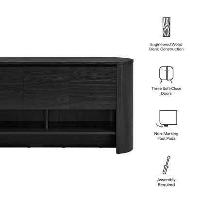 Duval 62 Inch Oval Sideboard (Black) by Modway Console Table Modway 