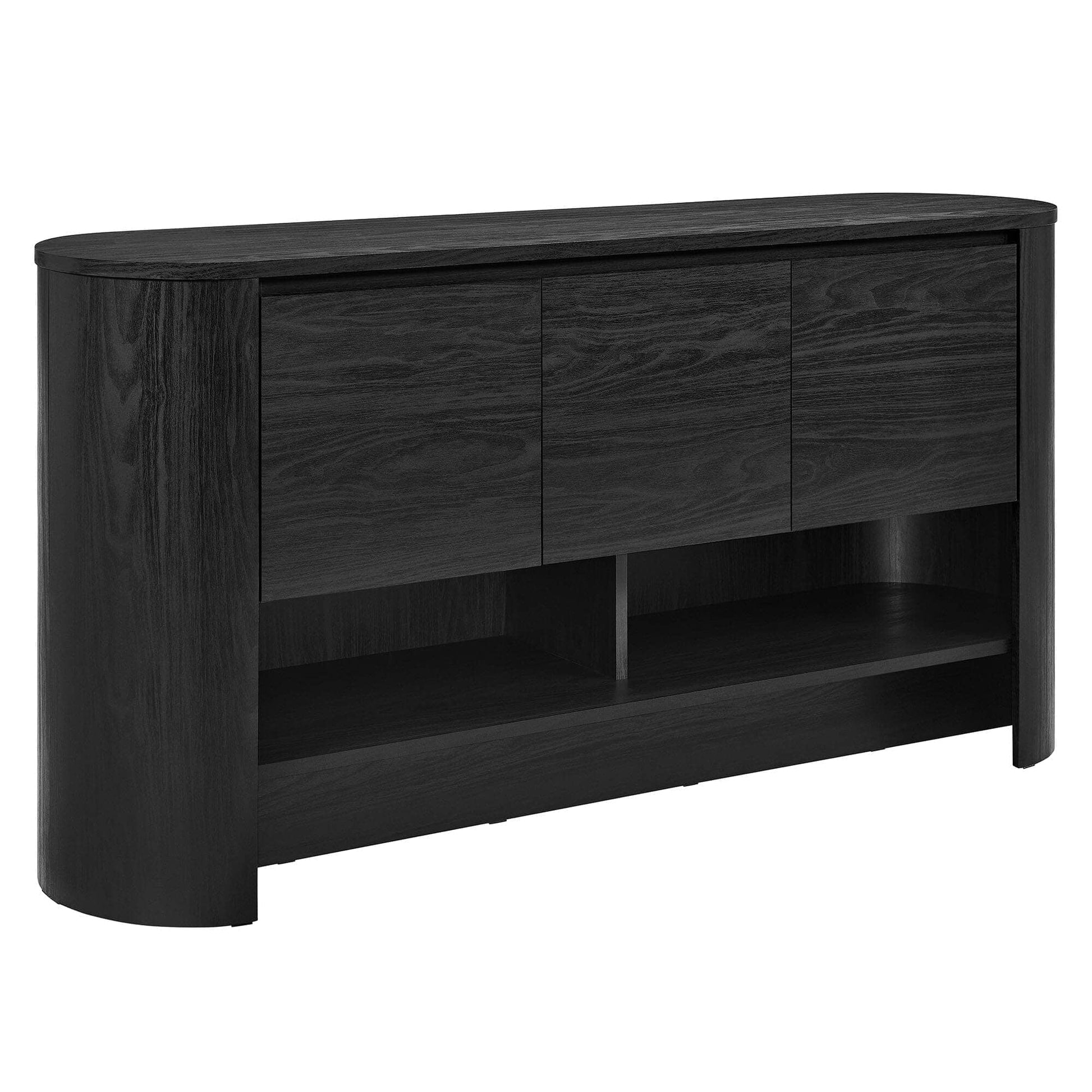 Duval 62 Inch Oval Sideboard (Black) by Modway Sideboard / Credenza Modway 